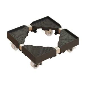 범용 고정식 공기청정기 바퀴 스틸 받침대 제습기 숏 브래킷 하나 거치대 휠 건조기 사각 리프팅 베이스 블랙