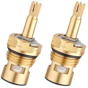 American Standard 994053-0070a & /H용 교체 카트리지 2팩 - 욕실, 주방, 욕조 수도꼭지와 호환 온수 /냉수 황동 스템 (모델 4Z-24H)