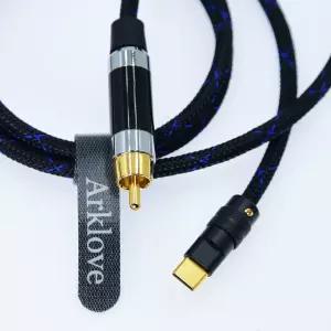 러브 피트 USB c to 동축 케이블 남성 Type-c Digital 인터페이스 RCA 여성 어댑터 와이어 spdiff (c 앰프