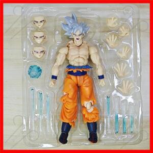 SHF 드래곤볼 Z 슈퍼 울트라 본능 손오공 백발 관절 모델 컬렉션 장난감 16cm