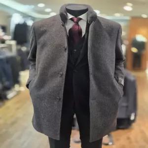 [바쏘옴므] CJ31 25년 F/W 다크브라운 구스다운 울캐시미어 하프코트