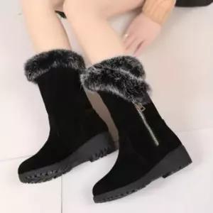 우먼 윈터 퍼 라이닝 데일리룩스웨이드소재 윈터부츠 슈즈 윈터부츠 털부츠 여성부츠
