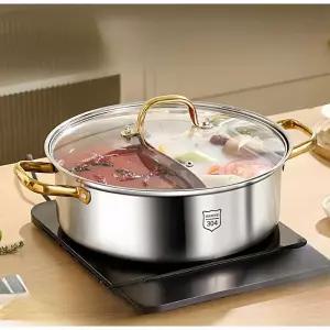 훠궈냄비 스테인리스 반반냄비 인덕션 겸용 분리형 샤브샤브냄비 오뎅냄비 업소용