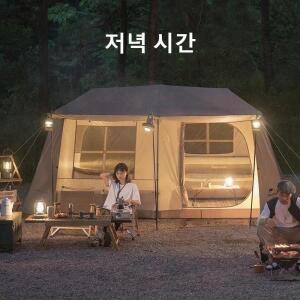 차박 꼬리 텐트13 ㎡ 야외 캠핑 5-8인용 2베드룸 가족 텐트 자동 주택 마을 위한 무료 대피소