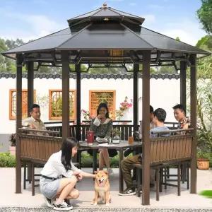 야외 파고라 정자 만들기 조립식 팔각정자 펜션 오두막 정원