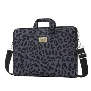 MOSISO 노트북 숄더백 맥북 에어 M4 M3 M2 M1 2025-2018 / Pro 13 2025-2016과 호환 13인치 컴퓨터 가방 벨트가 있는 호피무늬 레오파드 그레인 서류 슬리브