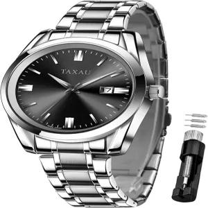 탁소 남성용 드레스 방수 아날로그 시계 데이트 및 파라 럭셔리 렐로예스 손목시계 미니멀리스트 빅 야광