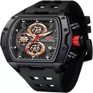 MF 미니 포커스 남성용 독특한 캐주얼 패션 밴드 실리콘 손목시계크로노그래프방수발광캘린더 시계