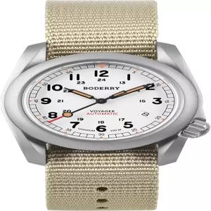 보더리 남성용 시계 티타늄 자동 야전 다운 무브먼트 날짜 스크류 나일론 군용 방수 기능 크라운―보이저