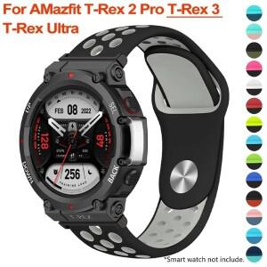 [호환품]화미 아마즈핏 T-Rex 3/2 스마트 호환워치용  실리콘 스트랩 Trex 2 Pro용 스포츠 팔찌 벨트