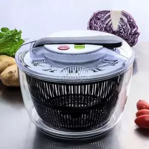 대용량 5L 수동 및 과일 탈수기 샐러드 스피너 야채 건조 레버식 세척