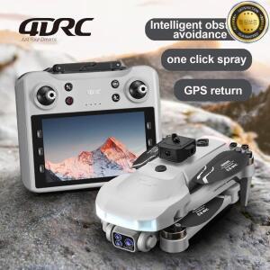 새로운 V34 드론 4k 8K HD 카메라 장애물 회피 항공 촬영 브러시리스 모터 접이식 RC 쿼드콥터 미니 장난감