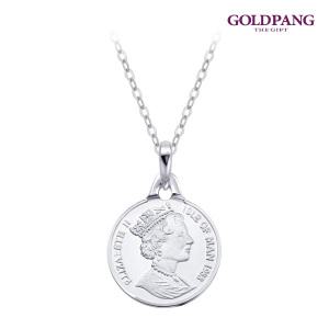 14k 엘리자베스코인 펜던트 10mm-화이트골드 ::주문제작::