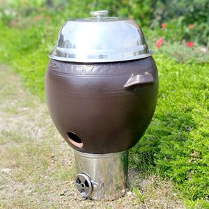 내열 항아리 바베큐 그릴  훈제 삼겹살 구이 훈연기/훈제기 캠핑용(중형)