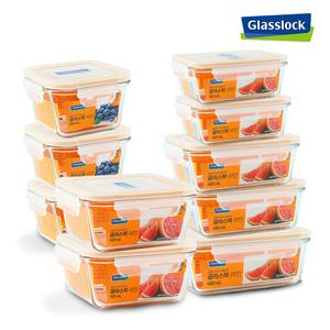 글라스락 유리 밀폐용기 반찬통 5조세트 단독구성 균일가 쿠킹볼 냉동밥 보관용기