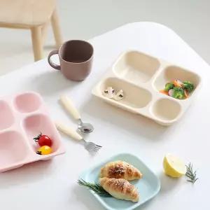 [무료배송][탁가온] 네모 에코젠 유아 4구 식판 5colors