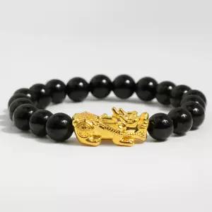 24K 순금 행운 재물운 성공운 가디언 오닉스 비휴 팔찌