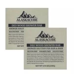 알래스카 큐브 140g 2개 데오우드 퍼퓸 샤워바 데오드란트