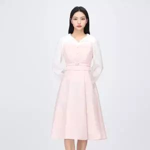 [롯데백화점]케네스레이디 웨이스트 포인트 배색 원피스 (EWOPPC02)