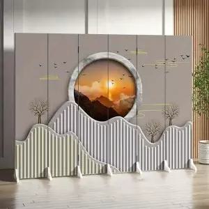 인테리어 파티션 6단05 나무 분리 가림막 스탠드