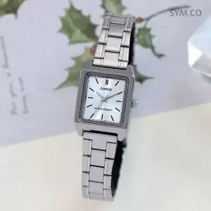 [카시오] LTP-V007D-2E 빈티지 심플 스퀘어 데일리 여자 메탈 시계 d