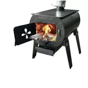 거꾸로 타는 난로 냄새 연기 사무실 펠렛 작업장 화목겸용 연통