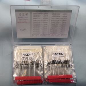 호환 TVS 다이오드 키트  200개 = x P6KE6.8 440 A/CA 12/15/18/20/22/24/27/30/33/36/39/51 트랜지스터  6