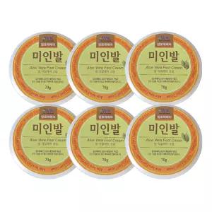 알로에베라 미인발 발 각질케어 크림 70g, 6개