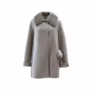 꼼빠니아 밍크퍼 울 캐시미어 하프 코트 CAFW1-WCH520