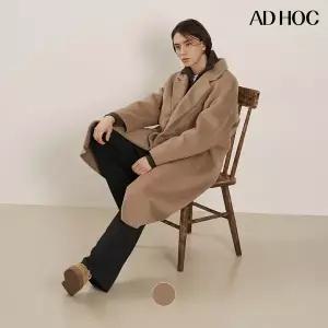 [하프클럽/에드혹]노치드 칼라 하프 더블 오버핏 코트(HBAHC80)