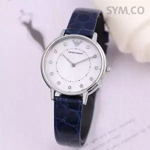 알마니 AR11095 자개 다이얼 미들사이즈 아날로그 데일리 여자 가죽 시계 d