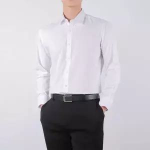 남자 와이셔츠 흰색 커프스셔츠 루즈핏 링클프리 셔츠 2컬러