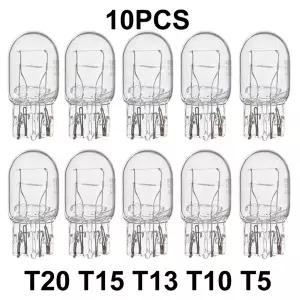따뜻한 화이트 테일 램프 신호 램프 DRL 주간 주행등 할로겐 전구 12V T5 T10 T13 T15 T20 W215W 10W 15W 7