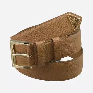 프라다 6S 1CC545 053 F03BH 여성 사피아노 가죽 벨트 카라멜