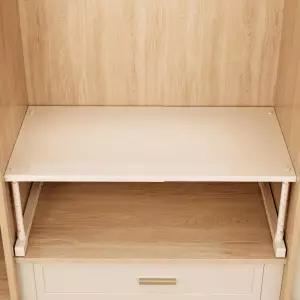 길이조절 다용도 옷장선반 파티션 적층형 선반 펜트리 장농