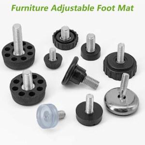 호환 M6 M8 레벨링 풋 나사 온 타입 PP 플라스틱 가구 테이블 의자 소파 다리 미끄럼 방지 발 조절 가능한 레벨러 베이스 볼트 패드