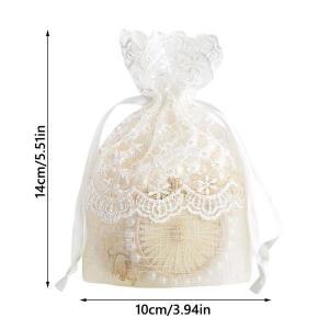 고품질 흰색 선물 가방 축제 거즈 보관 포장 레이스 향 주머니