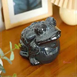 도자기두꺼비 풍수인테리어 장식품 복두꺼비 개업 황금 삼족 동물소품 금전운 소품vwx090