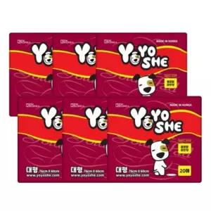요요쉬 배변패드 대형 와인 20매 X 6P
