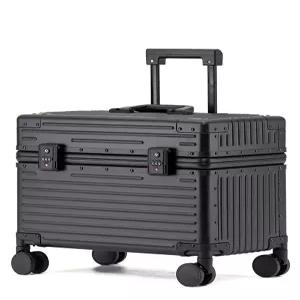 파일럿 캐리어 승무원 알루미늄 메탈 탑오픈 위로열리는 항공용