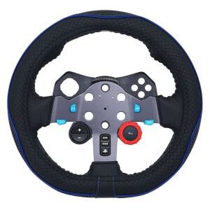 듀오듀오블링 D 스티어링 휠 커버 레이싱 게임 액세서리 PC용 10.6인치 27cm, Xbox One Series X /S, g920 x920 G29 g923 g27 g25, PS4, PS3, PS5, 닌텐도 스위치(블랙 다크 블루)