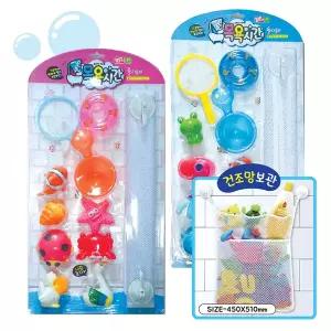 [하프클럽/베스트키즈]오로라 목욕시간 대 색상랜덤 목욕장난감 망사보관함