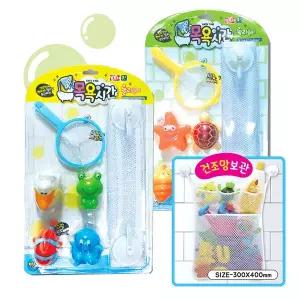 [하프클럽/베스트키즈]오로라 목욕시간 소 색상랜덤 목욕장난감 망사보관함