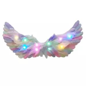 무지개 날개 세트 유니콘 LED 엔젤 코스프레 할로윈 소형 파티 3종 마카롱