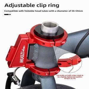 Birdy  412 SP8 접이식 자전거 앞 가방 캐리어 마운트 어댑터 조정 가능한 클램프 링 홀더