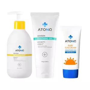 [아토앤오투] 신생아 진정케어세트(옥시젠 세라오 수딩젤+바스+선크림)