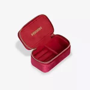 [하프클럽/미스그린]미스그린 벨벳 미니 주얼리 파우치 (레드) 타임메카