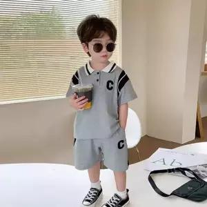 남아동 블랙C라인 반팔 카라티 반바지 상하세트205753 트레이닝 키즈 선물 복 귀여운