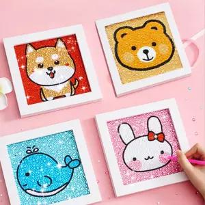 보석십자수세트 스티커보석 비즈 DIY만들기 액자포함