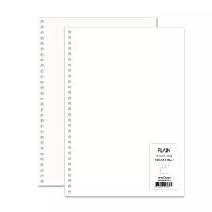 이글바인더 A4 30공 속지 무선 무지노트 100g 100매 / 바인더 다이어리 타공 리필지 내지 용지